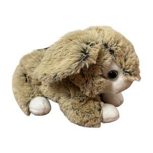 Toms Toy Rabbit Plush Bunny Stuffed Animal Frosted Brown Tan Realistic Bow Toy